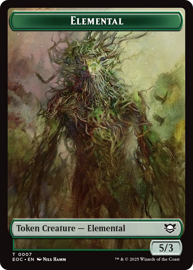 Elemental (0007) // Golem (0014) Double-Sided Token [Edge of Eternities Commander Tokens] - Magic: The Gathering - Card Brawlers | Quebec | Canada |