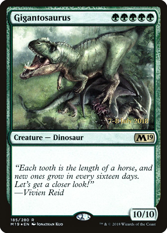 Gigantosaurus [Core Set 2019 Prerelease Promos] - Magic: The Gathering - Card Brawlers | Quebec | Canada |