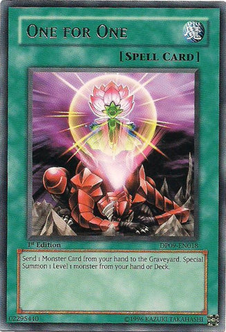 One for One [DP09-EN018] Rare - Yu-Gi-Oh! - Card Brawlers | Quebec | Canada |