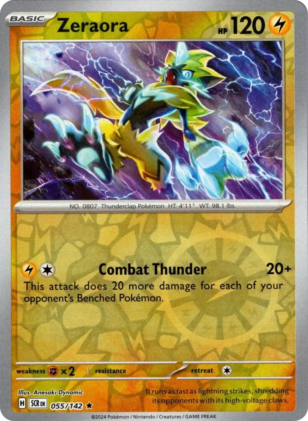Zeraora (055/142) [Scarlet & Violet: Stellar Crown] - Pokémon - Card Brawlers | Quebec | Canada |