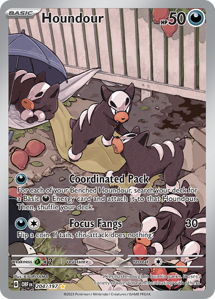 Houndour (204/197) [Scarlet & Violet: Obsidian Flames] - Pokémon - Card Brawlers | Quebec | Canada |