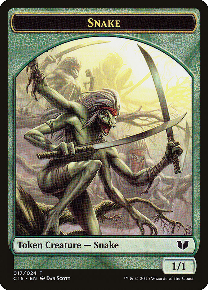 Snake (017) // Saproling Double-Sided Token [Commander 2015 Tokens] - Magic: The Gathering - Card Brawlers | Quebec | Canada |