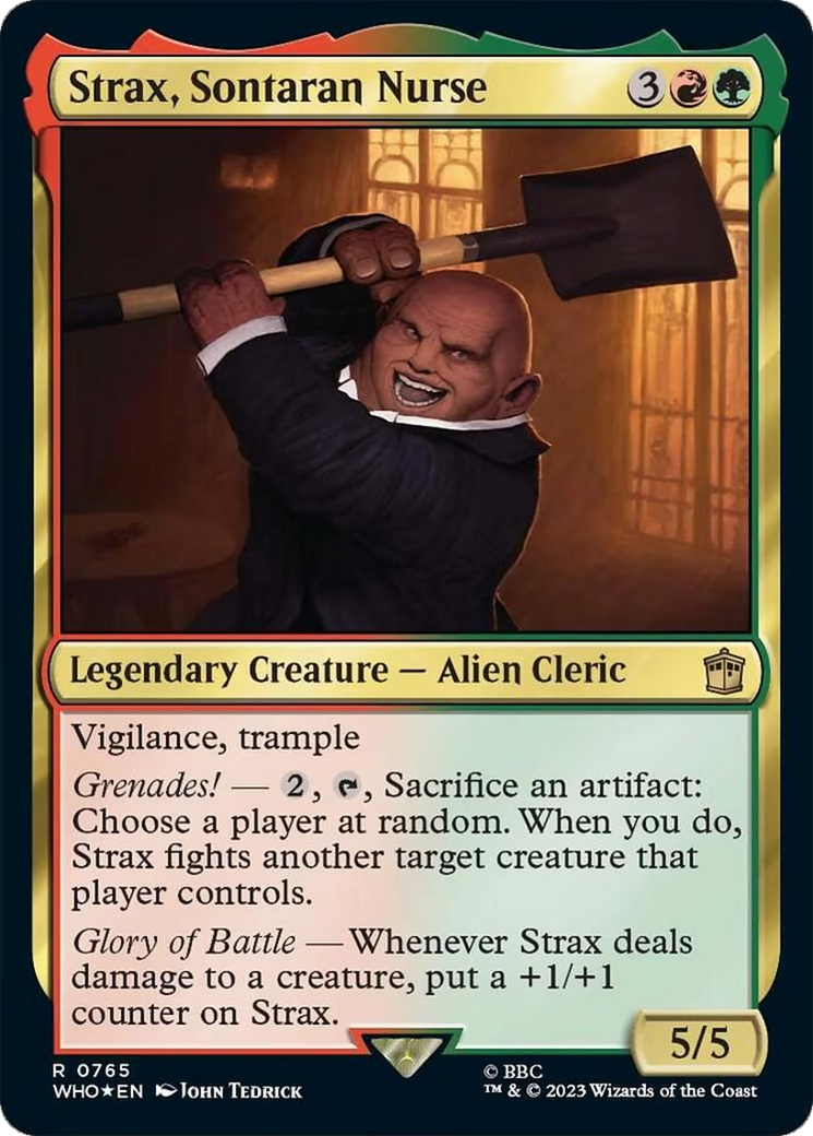 Strax, Sontaran Nurse (Surge Foil) [Doctor Who] - Magic: The Gathering - Card Brawlers | Quebec | Canada |