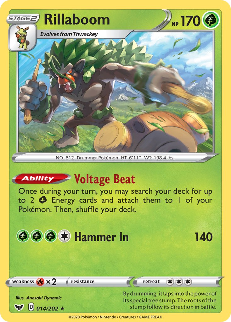 Rillaboom (014/202) (Theme Deck Exclusive) [Sword & Shield: Base Set] - Pokémon - Card Brawlers | Quebec | Canada |