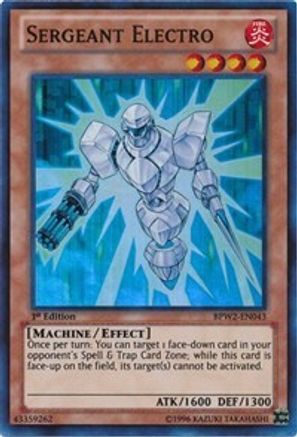 Sergeant Electro [BPW2-EN043] Super Rare - Yu-Gi-Oh! - Card Brawlers | Quebec | Canada |