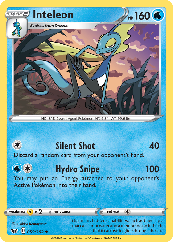 Inteleon (059/202) [Sword & Shield: Base Set] - Pokémon - Card Brawlers | Quebec | Canada |