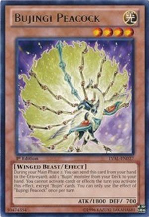 Bujingi Peacock [LVAL-EN027] Rare - Yu-Gi-Oh! - Card Brawlers | Quebec | Canada |