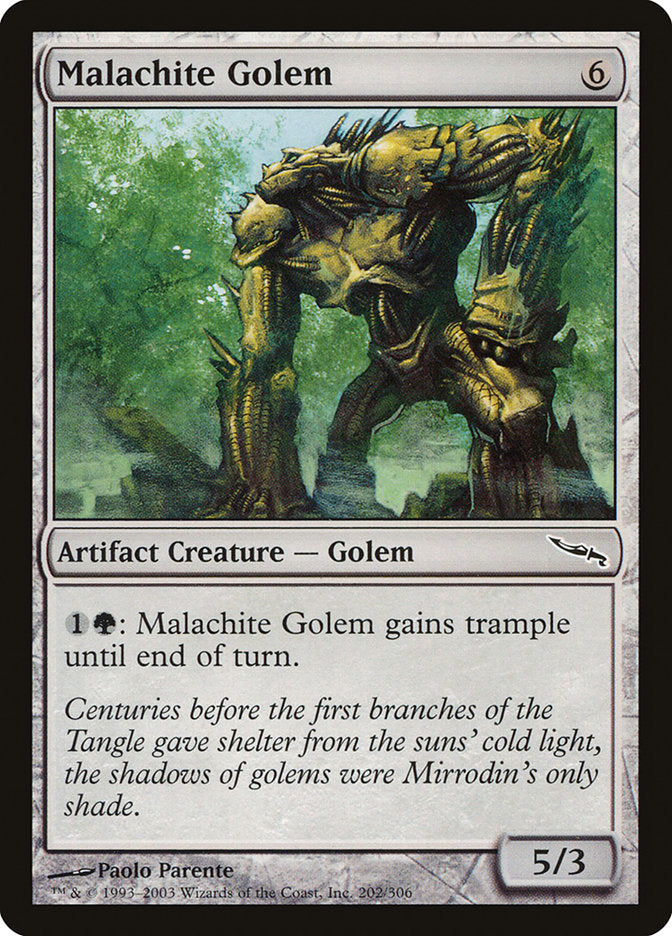 Malachite Golem [Mirrodin] - Magic: The Gathering - Card Brawlers | Quebec | Canada |