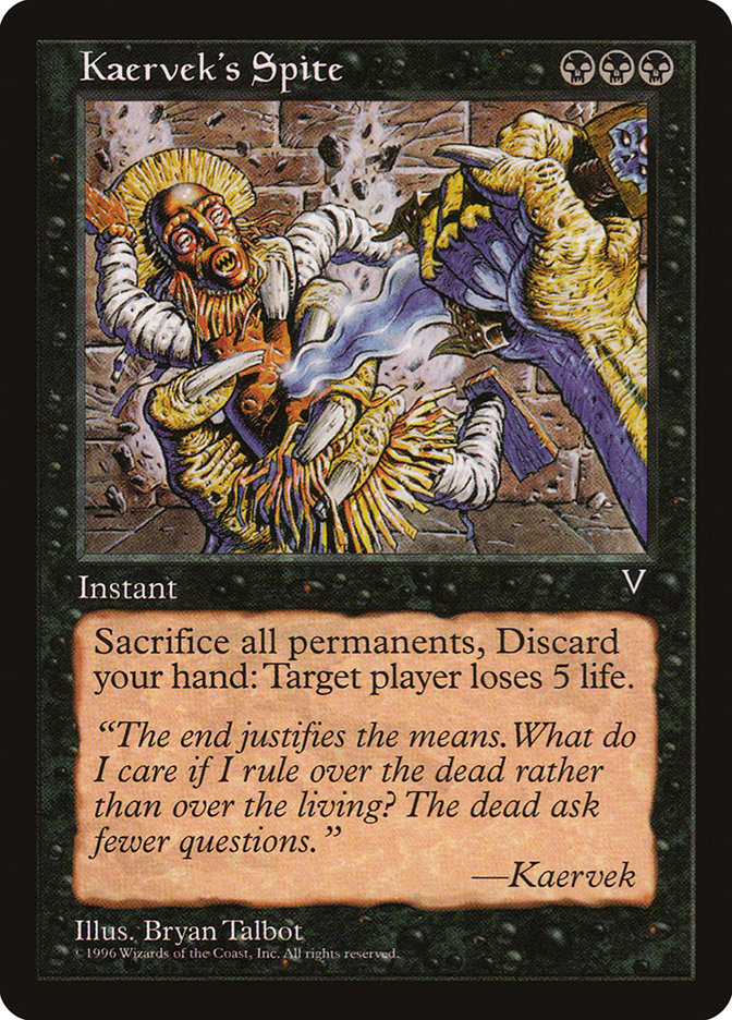 Kaervek's Spite [Visions] - Magic: The Gathering - Card Brawlers | Quebec | Canada |