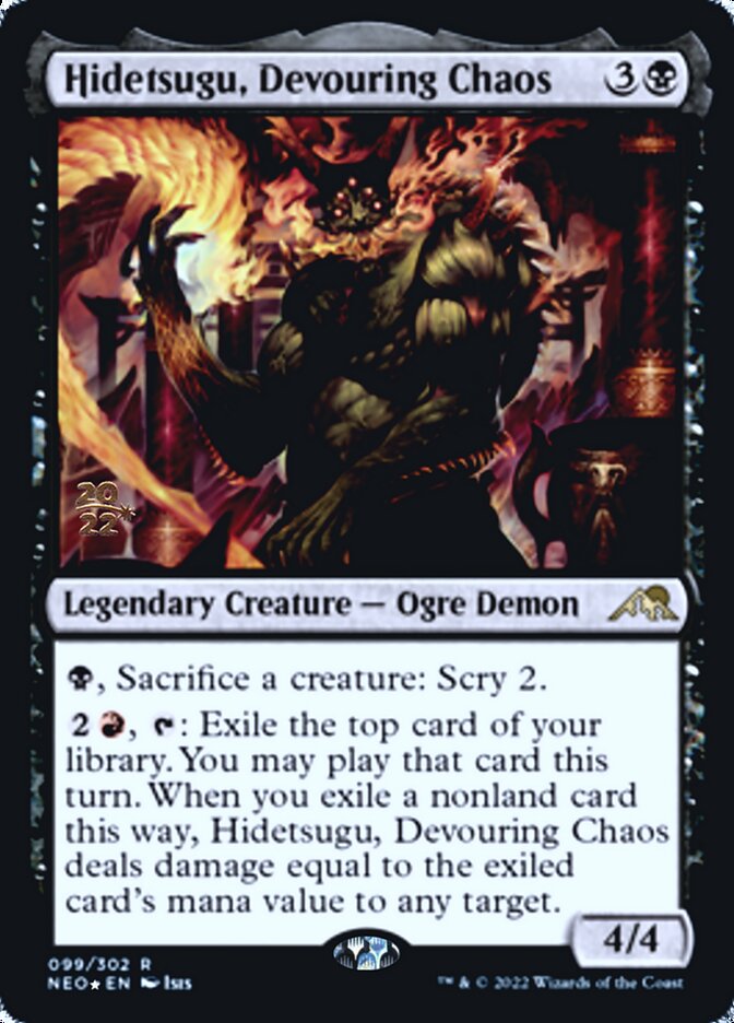 Hidetsugu, Devouring Chaos [Kamigawa: Neon Dynasty Prerelease Promos] - Magic: The Gathering - Card Brawlers | Quebec | Canada |