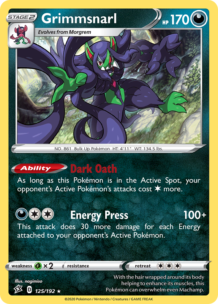 Grimmsnarl (125/192) [Sword & Shield: Rebel Clash] - Pokémon - Card Brawlers | Quebec | Canada |