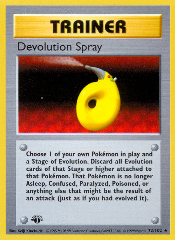 Devolution Spray (72/102) (Shadowless) [Base Set 1st Edition] - Pokémon - Card Brawlers | Quebec | Canada |