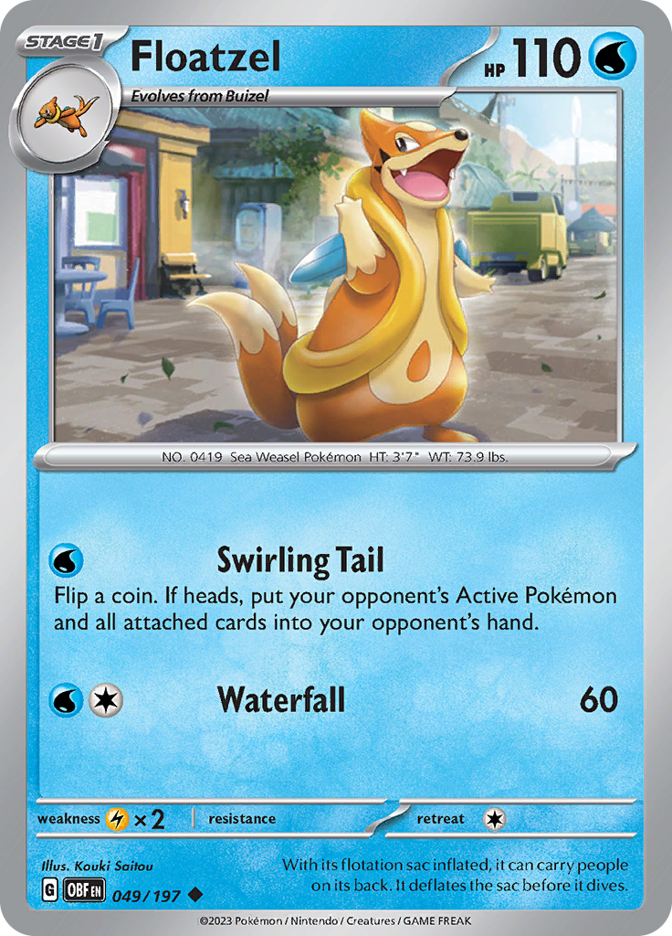 Floatzel (049/197) [Scarlet & Violet: Obsidian Flames] - Pokémon - Card Brawlers | Quebec | Canada |