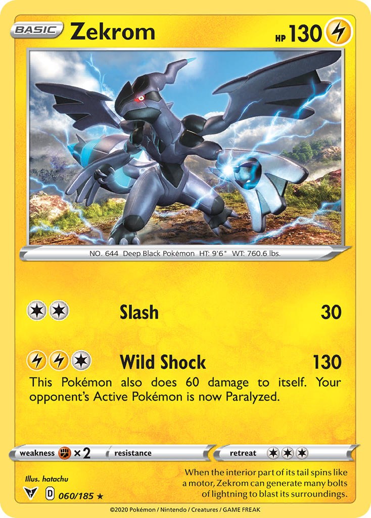 Zekrom (060/185) (Cosmos Holo) [Sword & Shield: Black Star Promos] - Pokémon - Card Brawlers | Quebec | Canada |