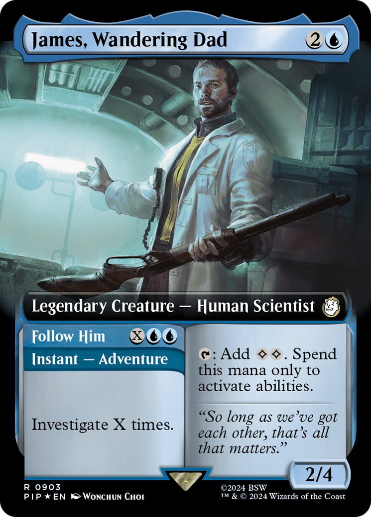 James, Wandering Dad // Follow Him (Extended Art) (Surge Foil) [Fallout] - Magic: The Gathering - Card Brawlers | Quebec | Canada |