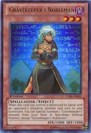 Gravekeeper's Nobleman [LVAL-EN031] Ultra Rare - Yu-Gi-Oh! - Card Brawlers | Quebec | Canada |