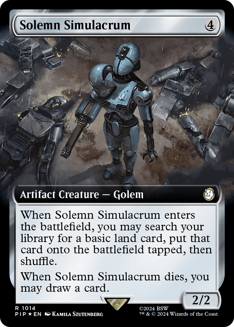 Solemn Simulacrum (Extended Art) (Surge Foil) [Fallout] - Magic: The Gathering - Card Brawlers | Quebec | Canada |