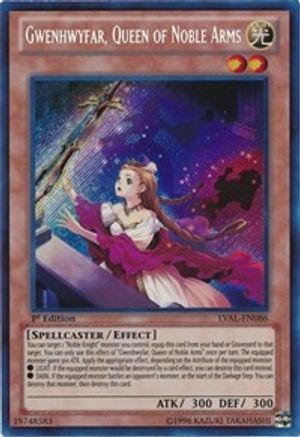 Gwenhwyfar, Queen of Noble Arms [LVAL-EN086] Secret Rare - Yu-Gi-Oh! - Card Brawlers | Quebec | Canada |