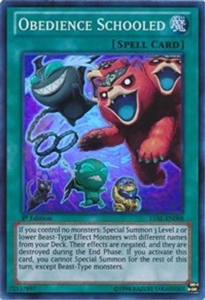 Obedience Schooled [LVAL-EN088] Super Rare - Yu-Gi-Oh! - Card Brawlers | Quebec | Canada |
