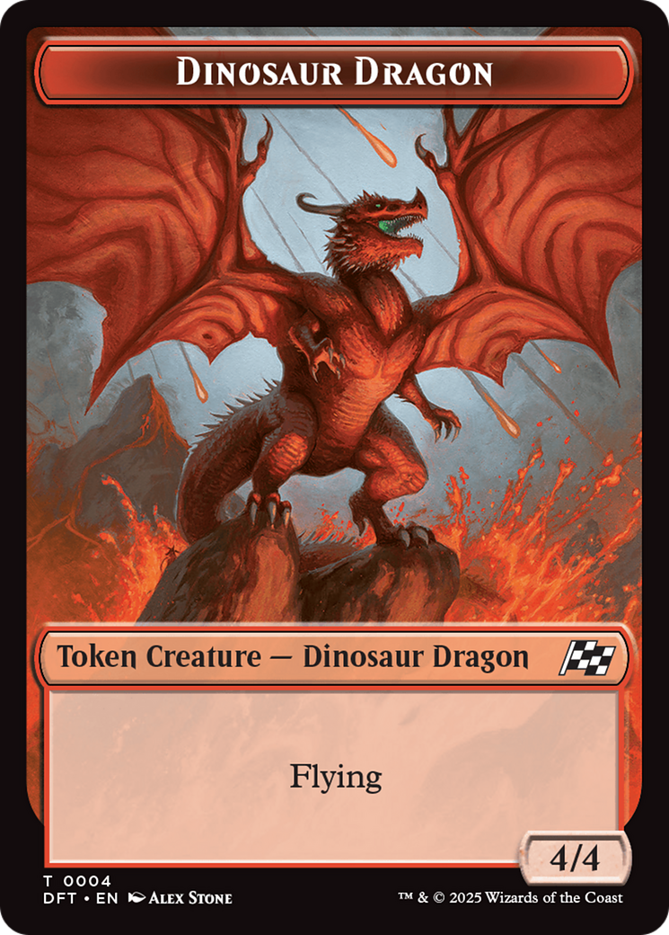Dinosaur Dragon // Treasure Double-Sided Token [Aetherdrift Tokens] - Magic: The Gathering - Card Brawlers | Quebec | Canada |