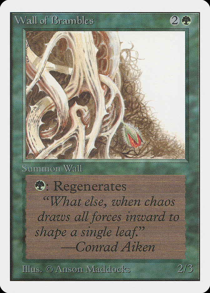 Wall of Brambles [Unlimited Edition] - Magic: The Gathering - Card Brawlers | Quebec | Canada |
