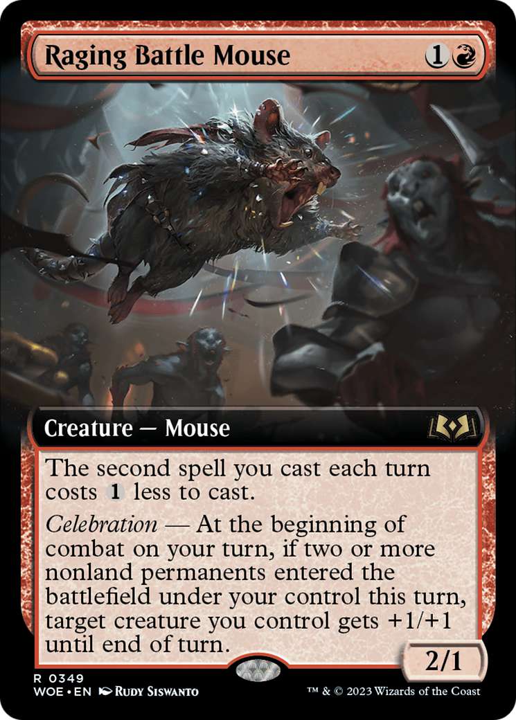 Raging Battle Mouse (Extended Art) [Wilds of Eldraine] - Magic: The Gathering - Card Brawlers | Quebec | Canada |