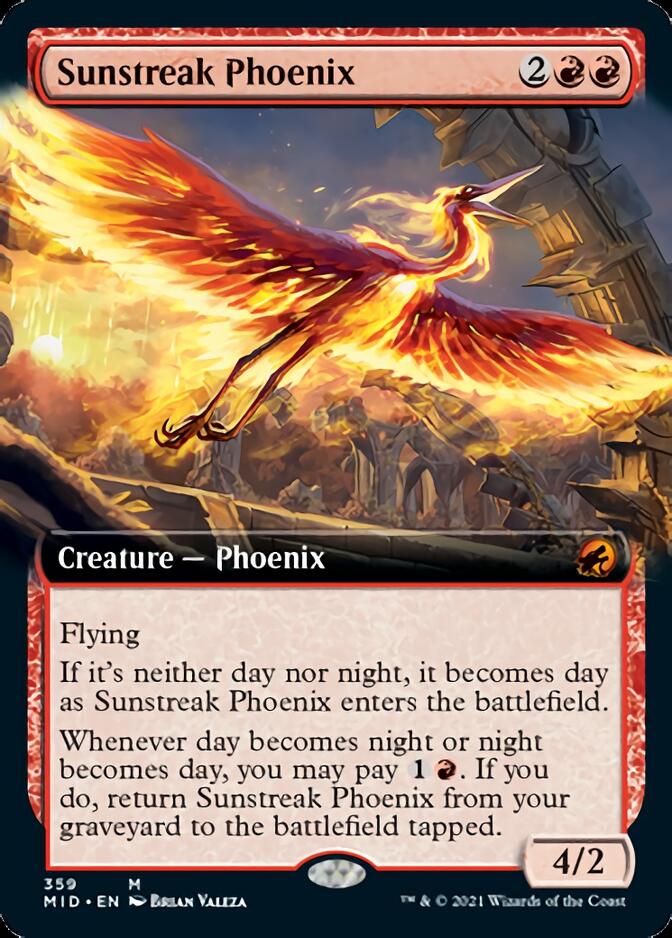 Sunstreak Phoenix (Extended Art) [Innistrad: Midnight Hunt] - Magic: The Gathering - Card Brawlers | Quebec | Canada |