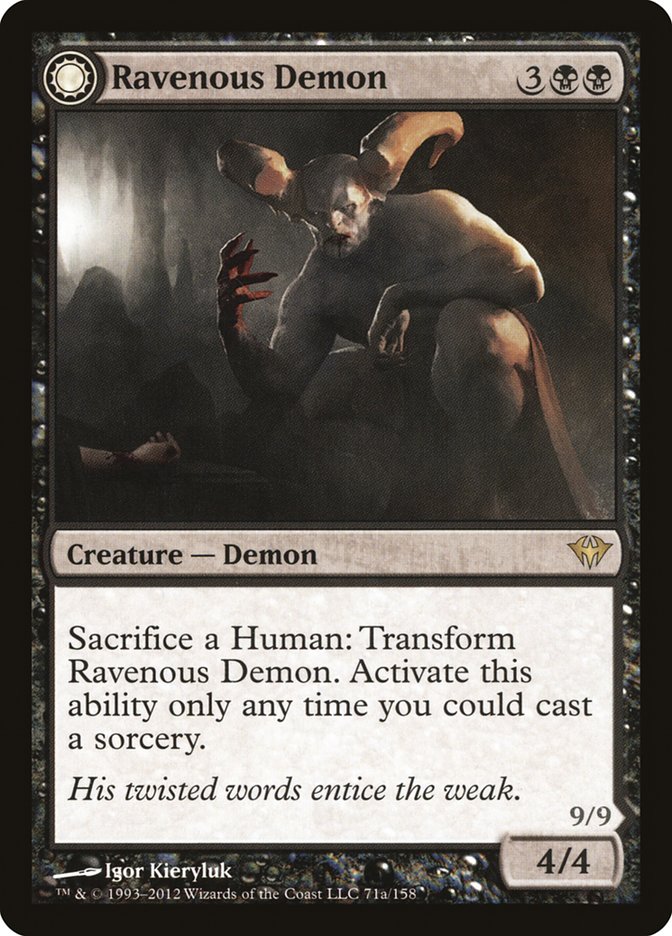 Ravenous Demon // Archdemon of Greed [Dark Ascension] - Magic: The Gathering - Card Brawlers | Quebec | Canada |