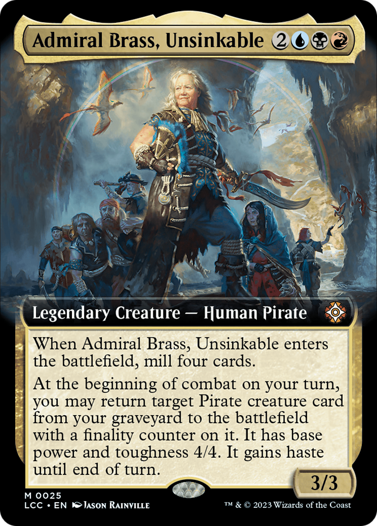 Admiral Brass, Unsinkable (Extended Art) [The Lost Caverns of Ixalan Commander] - Magic: The Gathering - Card Brawlers | Quebec | Canada |