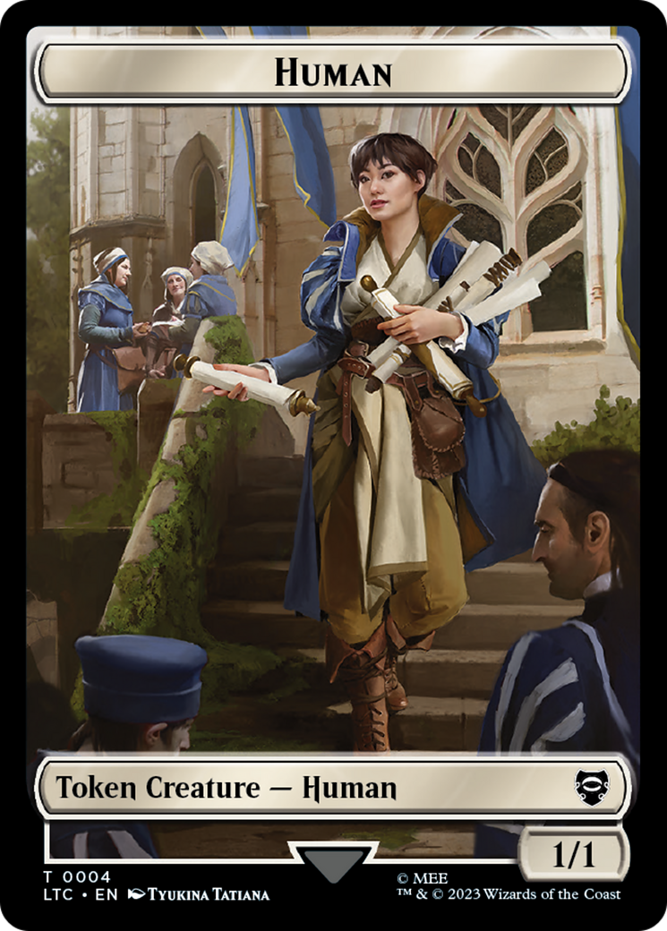 Human (04) // Human Soldier (01) Double-Sided Token [The Lord of the Rings: Tales of Middle-Earth Commander Tokens] - Magic: The Gathering - Card Brawlers | Quebec | Canada |