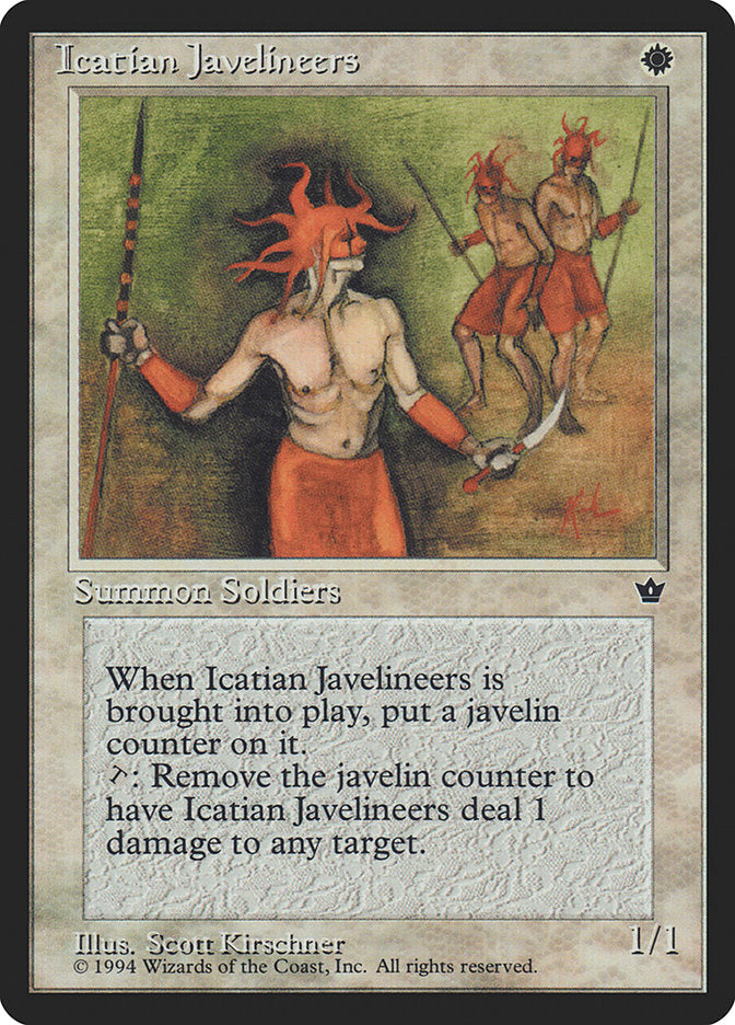 Icatian Javelineers (Scott Kirschner) [Fallen Empires] - Magic: The Gathering - Card Brawlers | Quebec | Canada |