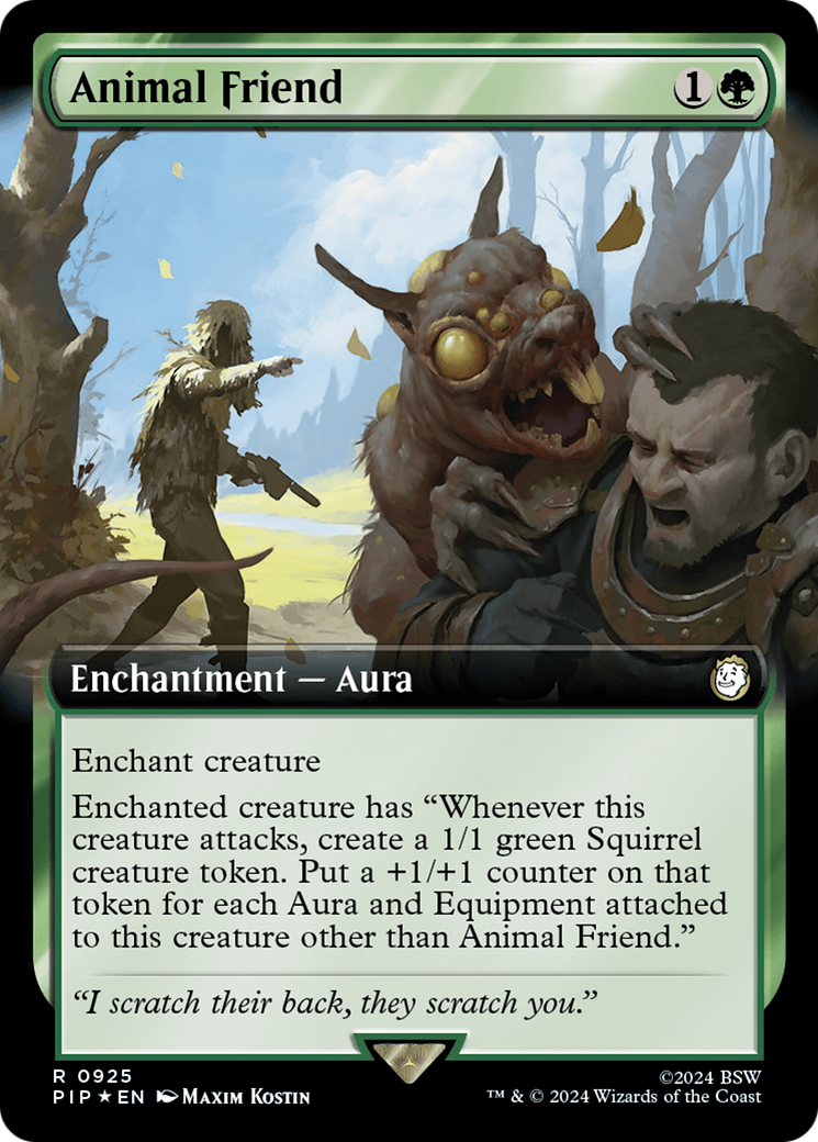 Animal Friend (Extended Art) (Surge Foil) [Fallout] - Magic: The Gathering - Card Brawlers | Quebec | Canada |