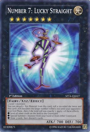 Number 7: Lucky Straight [SP14-EN027] Starfoil Rare - Yu-Gi-Oh! - Card Brawlers | Quebec | Canada |