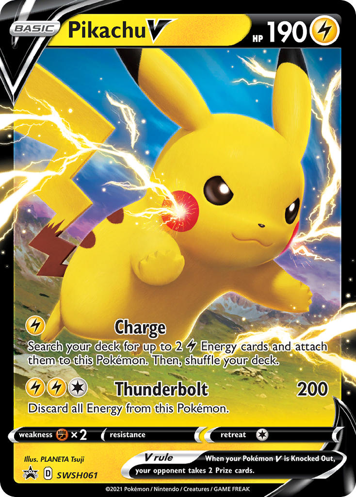 Pikachu V (SWSH061) (Jumbo Card) [Sword & Shield: Black Star Promos] - Pokémon - Card Brawlers | Quebec | Canada |