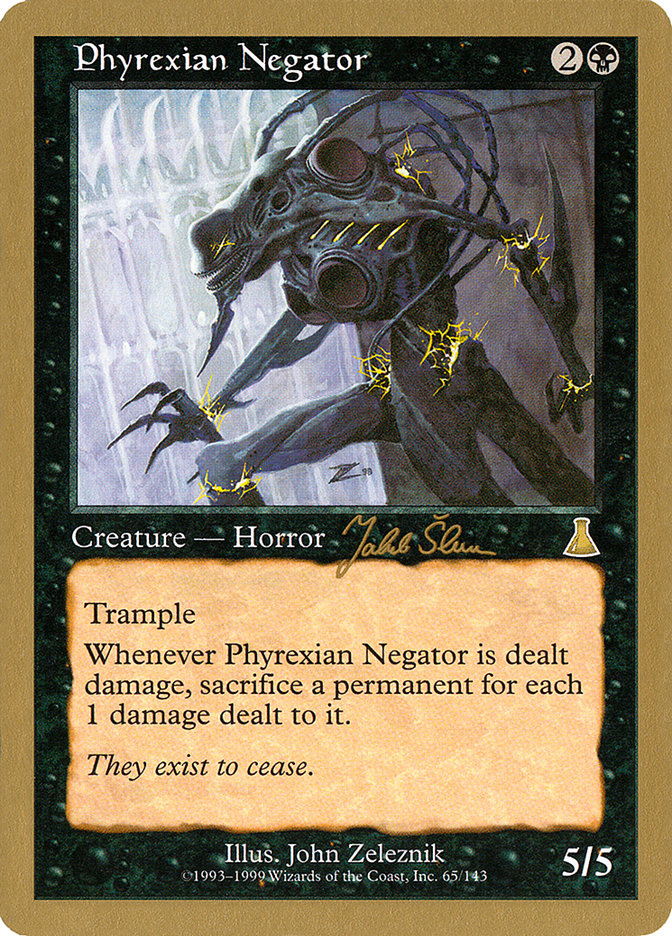 Phyrexian Negator (Jakub Slemr) [World Championship Decks 1999] - Magic: The Gathering - Card Brawlers | Quebec | Canada |