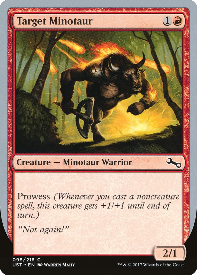 Target Minotaur (Fire Art) [Unstable] - Magic: The Gathering - Card Brawlers | Quebec | Canada |