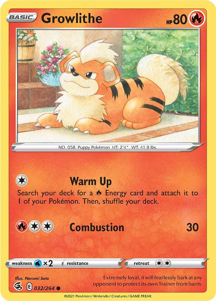 Growlithe (032/264) [Sword & Shield: Fusion Strike] - Pokémon - Card Brawlers | Quebec | Canada |