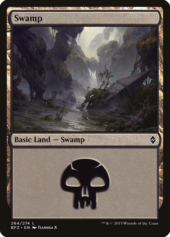Swamp (264) [Battle for Zendikar] - Magic: The Gathering - Card Brawlers | Quebec | Canada |