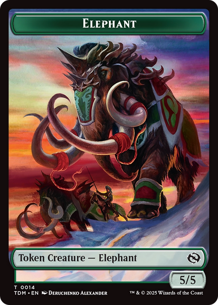 Elephant // Treasure Double-Sided Token [Tarkir: Dragonstorm Tokens] - Magic: The Gathering - Card Brawlers | Quebec | Canada |