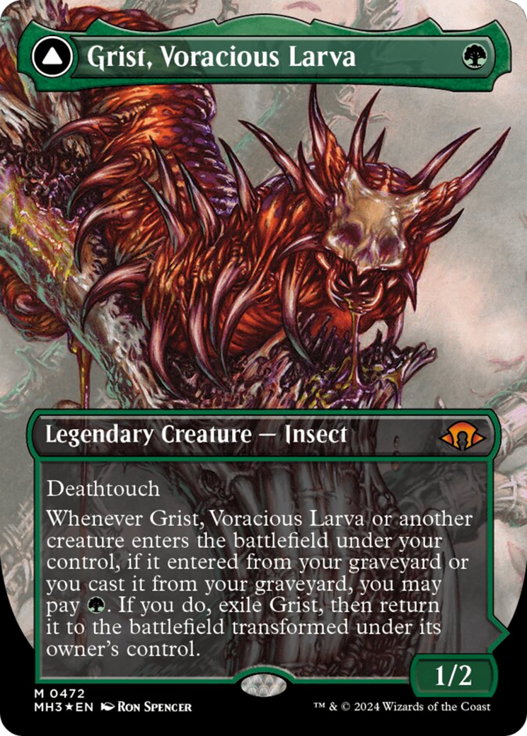 Grist, Voracious Larva // Grist, the Plague Swarm (Borderless) (Textured Foil) [Modern Horizons 3] - Magic: The Gathering - Card Brawlers | Quebec | Canada |
