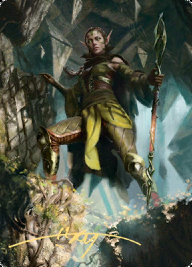 Nissa of Shadowed Boughs 1 Art Card (Gold-Stamped Signature) [Zendikar Rising Art Series] - Magic: The Gathering - Card Brawlers | Quebec | Canada |