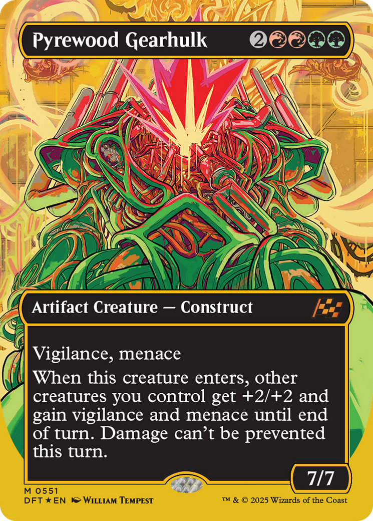 Pyrewood Gearhulk (Borderless) (First-Place Foil) [Aetherdrift] - Magic: The Gathering - Card Brawlers | Quebec | Canada |