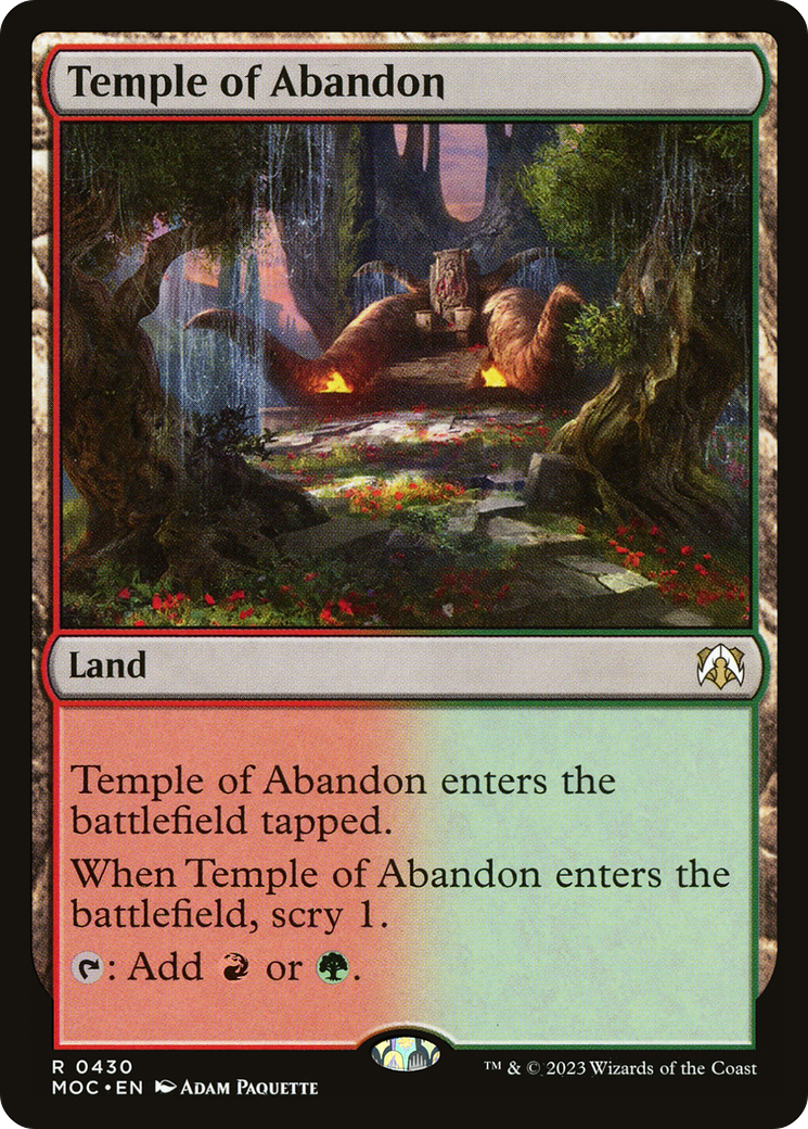 Temple of Abandon [March of the Machine Commander] - Magic: The Gathering - Card Brawlers | Quebec | Canada |