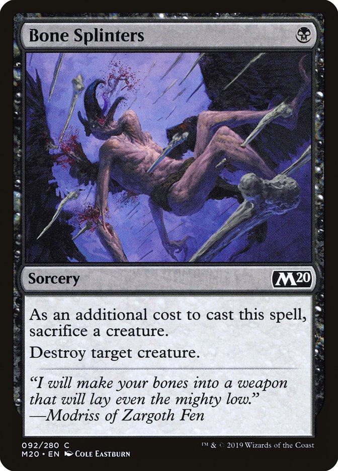 Bone Splinters [Core Set 2020] - Magic: The Gathering - Card Brawlers | Quebec | Canada |