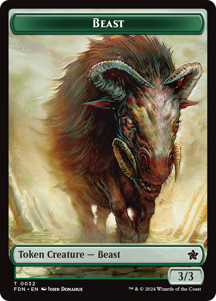Dog // Beast (0032) Double-Sided Token [Foundations Tokens] - Magic: The Gathering - Card Brawlers | Quebec | Canada |