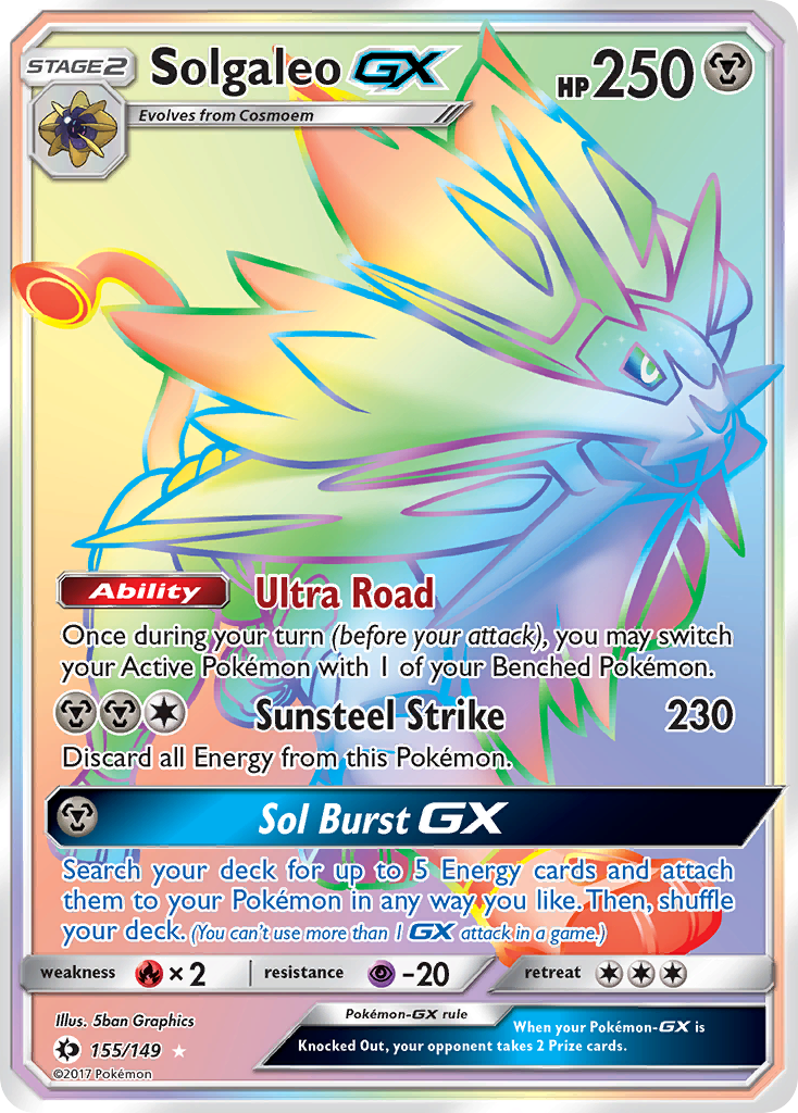 Solgaleo GX (155/149) [Sun & Moon: Base Set] - Pokémon - Card Brawlers | Quebec | Canada |