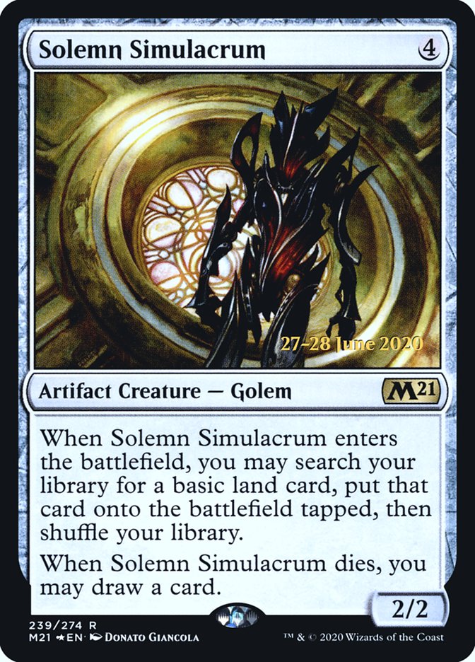 Solemn Simulacrum [Core Set 2021 Prerelease Promos] - Magic: The Gathering - Card Brawlers | Quebec | Canada |
