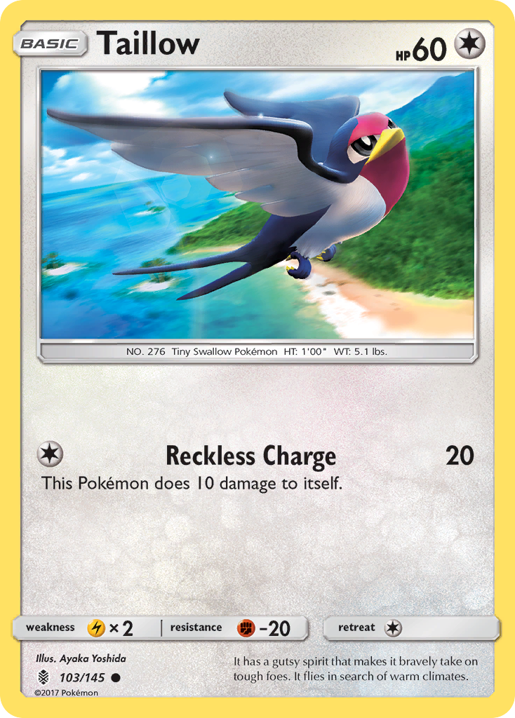 Taillow (103/145) [Sun & Moon: Guardians Rising] - Pokémon - Card Brawlers | Quebec | Canada |