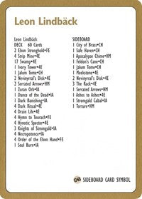 1996 Leon Lindback Decklist Card [World Championship Decks] - Magic: The Gathering - Card Brawlers | Quebec | Canada |