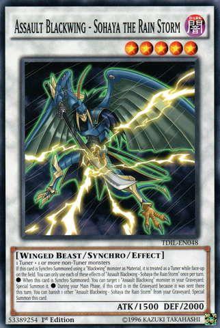 Assault Blackwing - Sohaya the Rain Storm [TDIL-EN048] Common - Yu-Gi-Oh! - Card Brawlers | Quebec | Canada |